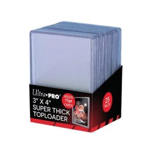 UP - 3" x 4" Thick 75PT Toploader (25 Pieces)