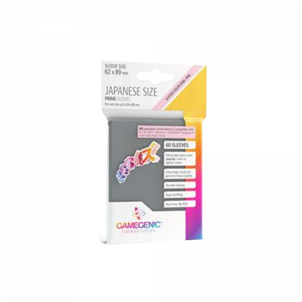 Gamegenic – PRIME Japanese Sized Sleeves Dark Gray (60 Sleeves)
