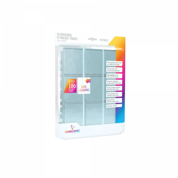 Gamegenic – Ultrasonic 9-Pocket Pages Sideloading 10 pcs pack