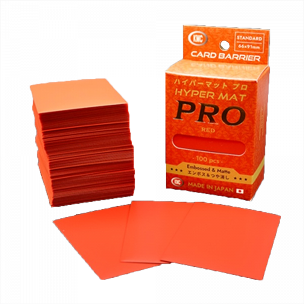 KMC Standard Sleeves – Hyper MAT PRO Red (100 Sleeves)
