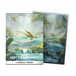 Dragon Shield Standard size License Sleeves - Landfall Series - Misty Rainforest (100 Sleeves)