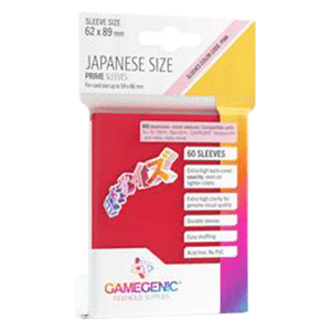 Gamegenic - PRIME Japanese Sized Sleeves Red (60 Sleeves)