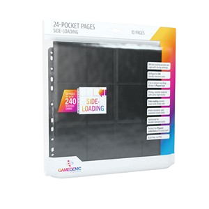 Gamegenic - 24-Pocket Sideloading Pages 10 pcs pack Black