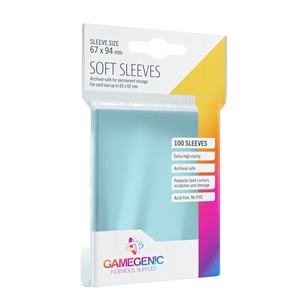 Gamegenic - Soft Sleeves - Clear (100 Sleeves)