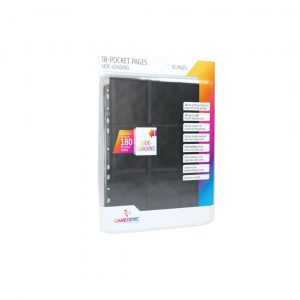 Gamegenic - Sideloading 18-Pocket Pages 10 pcs pack Black